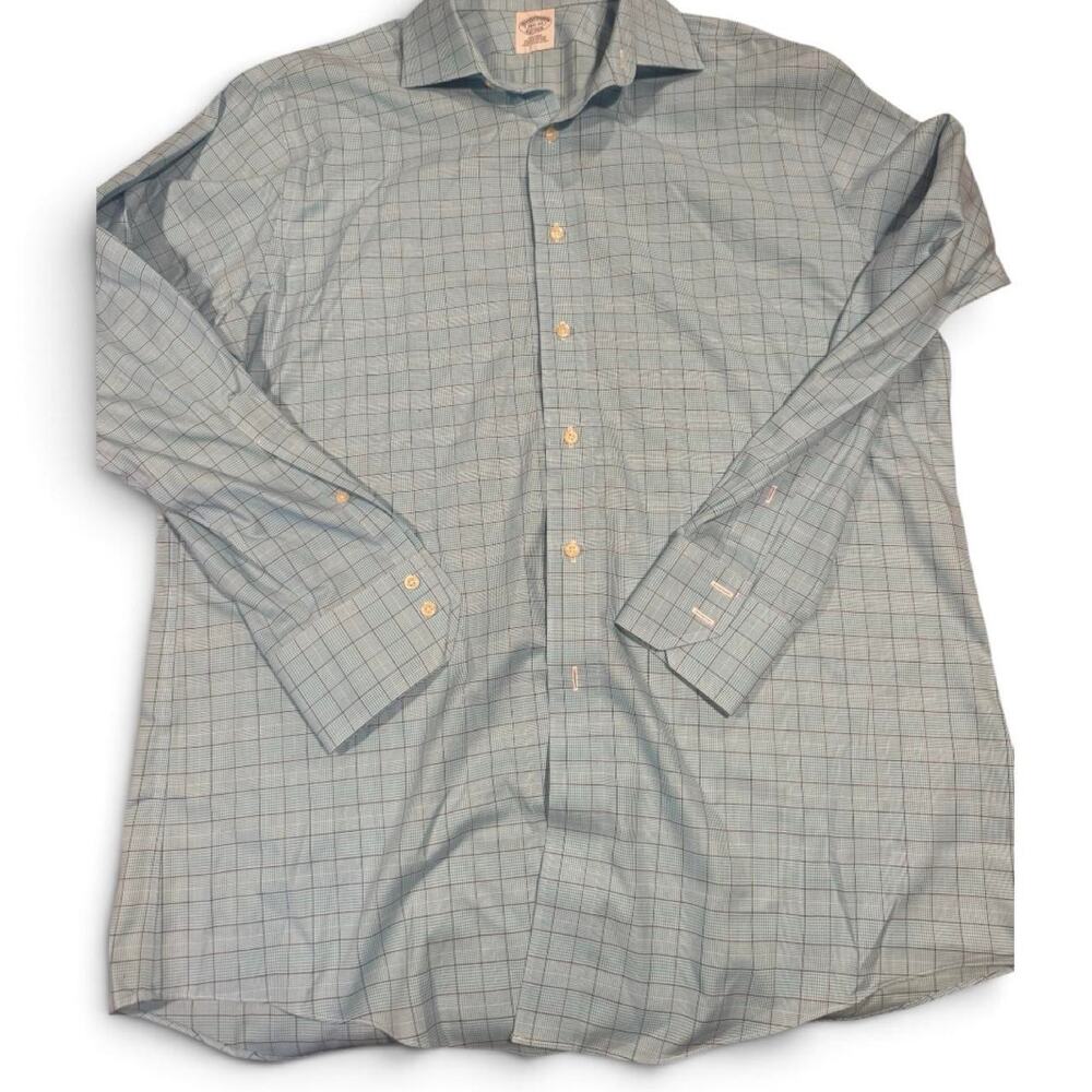 Brooks Brothers 1818 Regent Non-Iron Plaid Dress Shirt 16.5-34